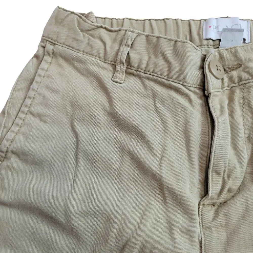 Children's Place khaki uniform bermuda shorts 12S